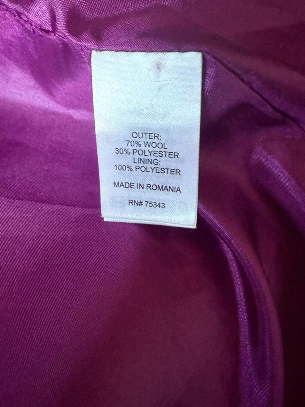Edina Ronay London Wool Fuchsia Hot Pink Trench Coat - Picture 5 of 5